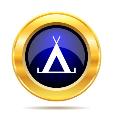 Çadır simgesi. Beyaz arka plan üzerinde Internet düğmesi