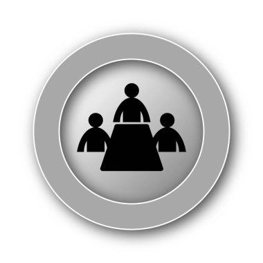 Toplantı odası simgesi. Beyaz arka plan üzerinde Internet düğmesi