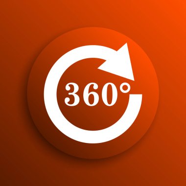 Yeniden yükle 360 simgesi. Portakal adam Internet düğmesini