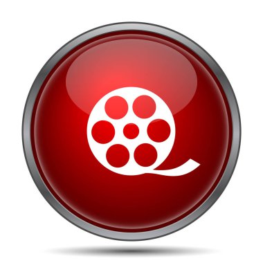 Video simgesi. Beyaz arka plan üzerinde Internet düğmesi