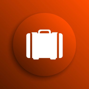 Bavul simgesi. Portakal adam Internet düğmesini