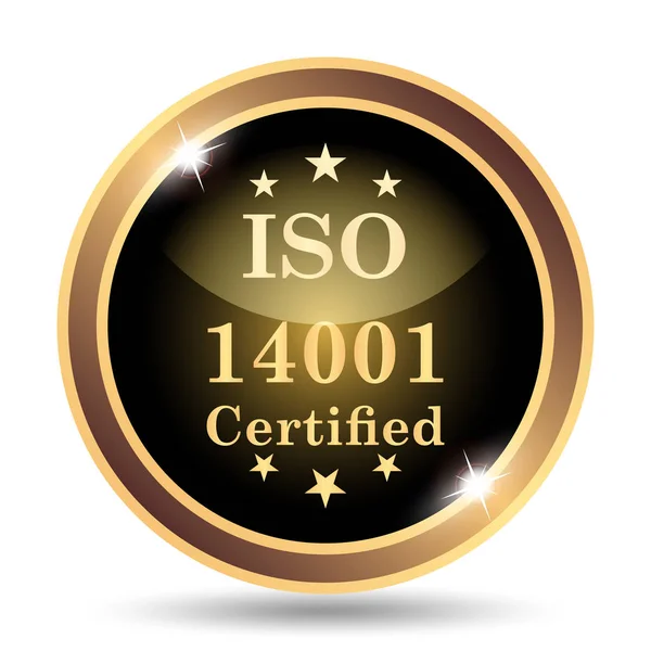 Icona Iso14001 Pulsante Internet Sfondo Bianco — Foto Stock