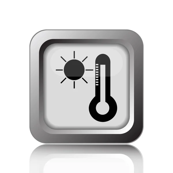 太陽と温度計のアイコン — ストック写真