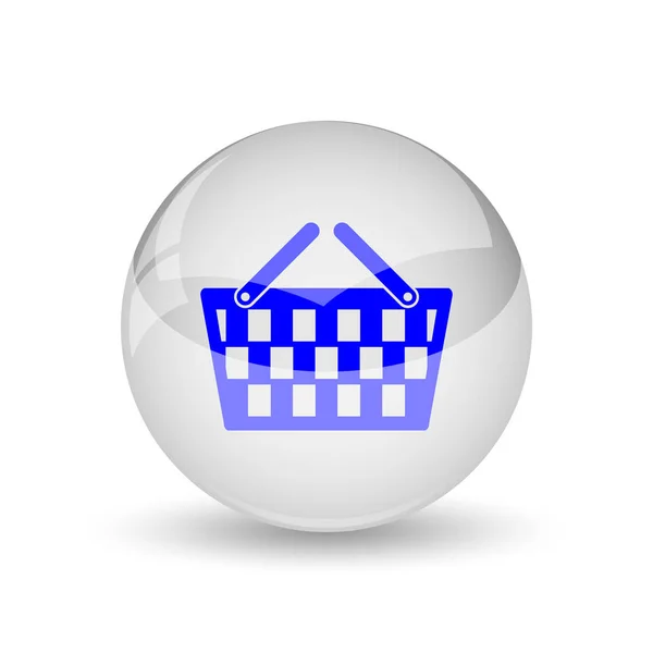 Shopping Basket Icon Internet Button White Background — Stock Photo, Image