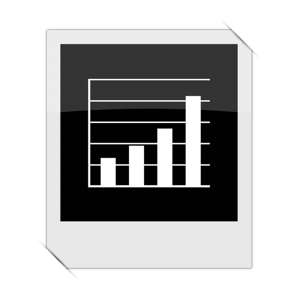 Chart Bars Icon Photo White Backgroun — Stock Photo, Image