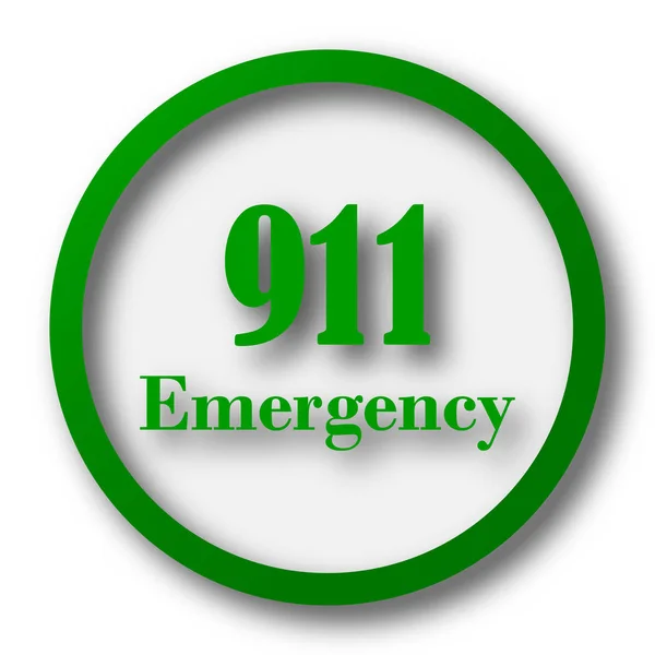 911 Emergency Icon Internet Button White Background — Stock Photo, Image