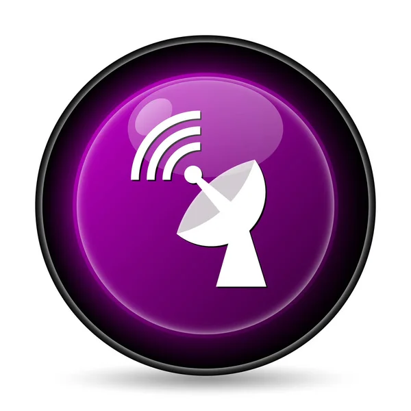 Wireless Antenna Icon Internet Button White Background — Stock Photo, Image