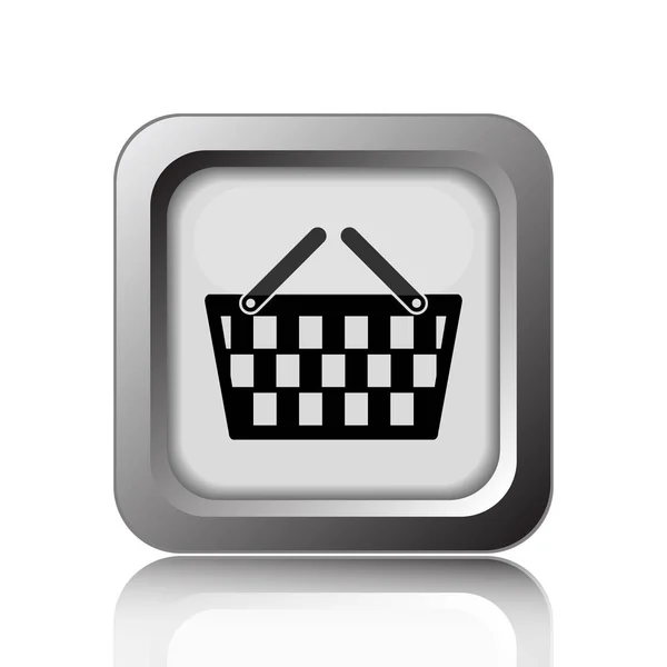 Shopping Mand Pictogram Internet Knop Witte Achtergrond — Stockfoto