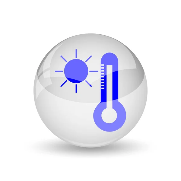 Zon en thermometer pictogram — Stockfoto