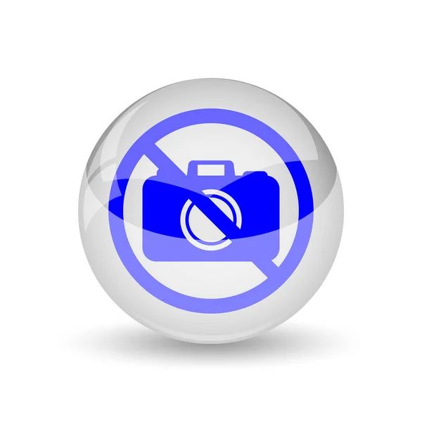 Forbidden Camera Icon Internet Button White Background — Stock Photo, Image