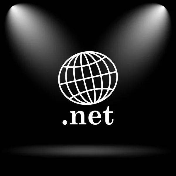 Иконка Net Кнопка Интернет Черном Фоне — стоковое фото