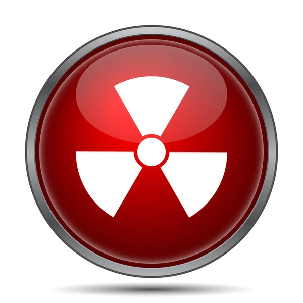 Radyasyon Simgesi Beyaz Arka Plan Üzerinde Internet Düğmesi — Stok fotoğraf