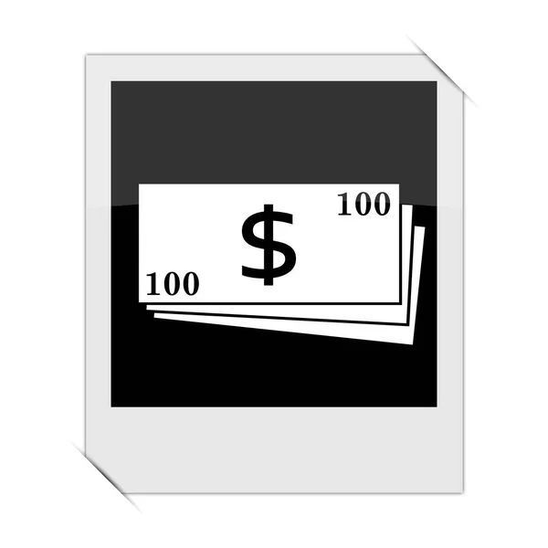 Money Icon Photo White Backgroun — Stock Photo, Image