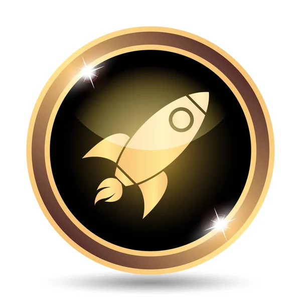 Rocket Icon Internet Button White Background — Stock Photo, Image