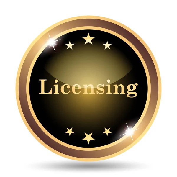 Licensing Icon Internet Button White Background — Stock Photo, Image