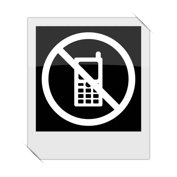 Mobiltelefon begränsad ikonen — Stockfoto