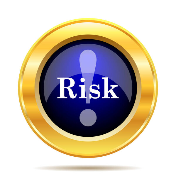 Risk icon. Internet button on white background