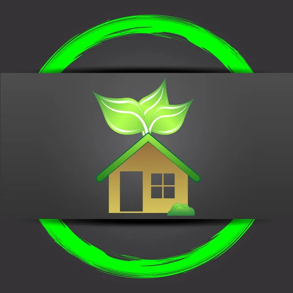 Ícone de casa Eco — Fotografia de Stock