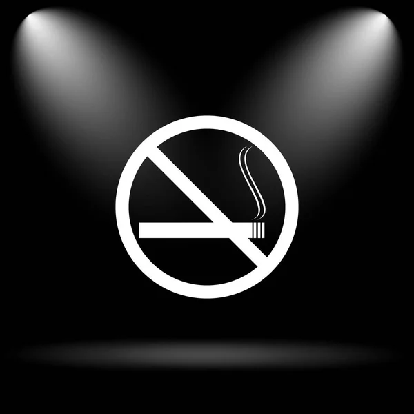 Smoking Icon Internet Button Black Background — Stock Photo, Image