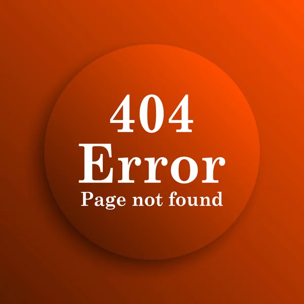 404 エラー アイコン オレンジ色の背景がある インターネット ボタン — ストック写真