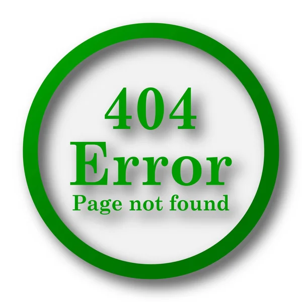 Ícone Erro 404 Botão Internet Fundo Branco — Fotografia de Stock