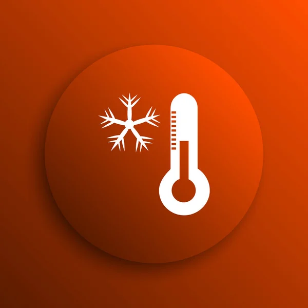 Fiocco di neve con icona termometro — Foto Stock
