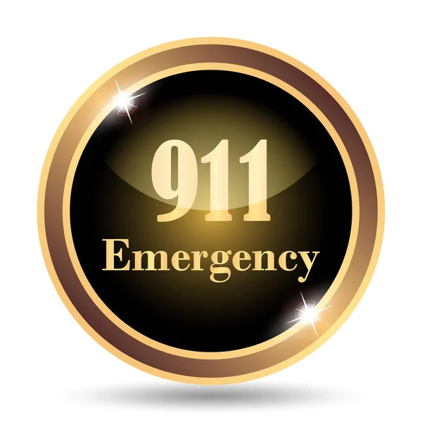 911 Icono Emergencia Botón Internet Sobre Fondo Blanco —  Fotos de Stock