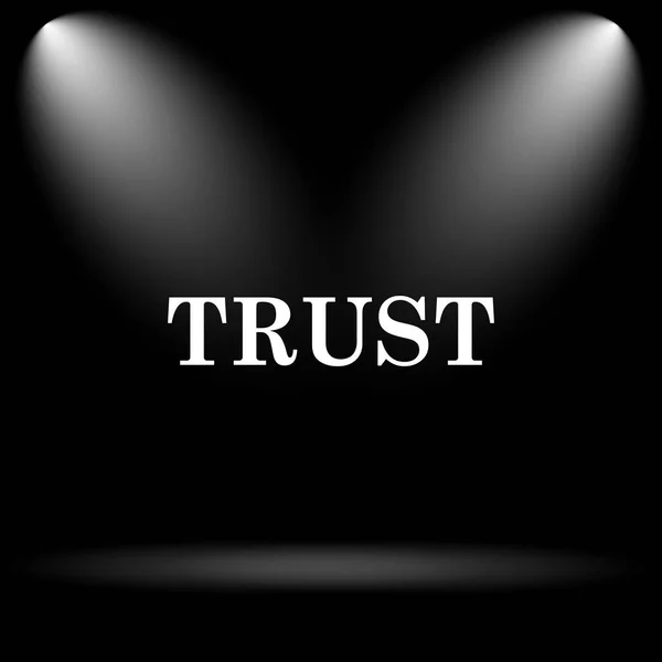 Vertrauenssymbol Internet Taste Auf Schwarzem Hintergrund — Stockfoto