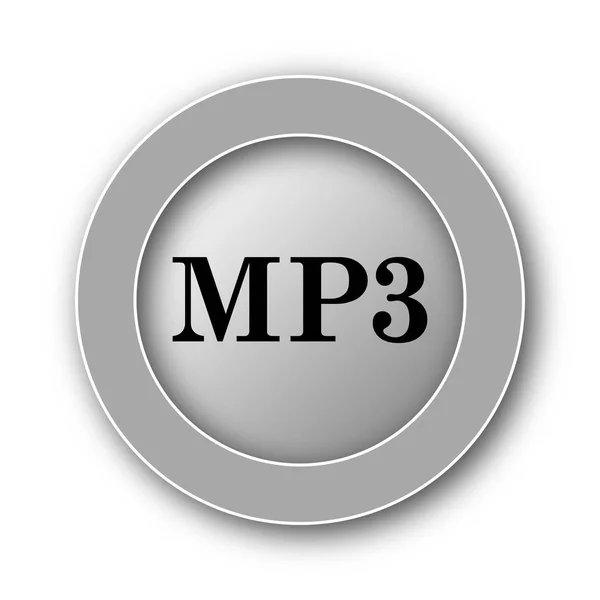 Mp3 Pictogram Internet Knop Witte Achtergrond — Stockfoto