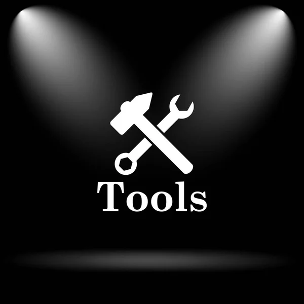 Tools Icon Internet Button Black Background — Stock Photo, Image