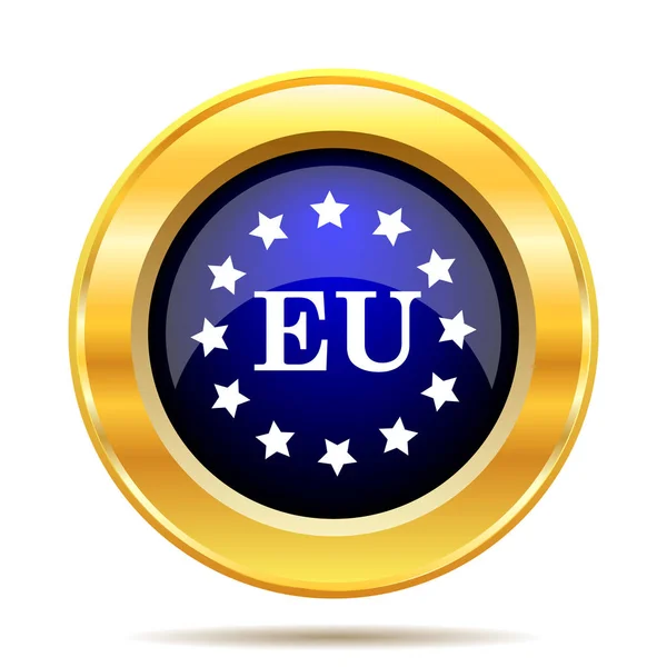 Het Pictogram Van Europese Unie Internet Knop Witte Achtergrond — Stockfoto
