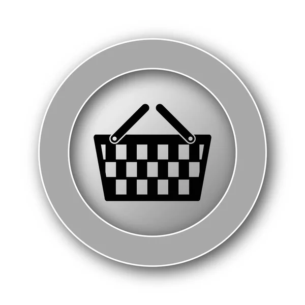 Shopping Mand Pictogram Internet Knop Witte Achtergrond — Stockfoto