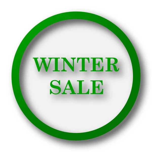 Winter Sale Icon Internet Button White Background — Stock Photo, Image