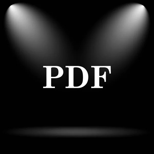 Pdf アイコン 黒い背景にインター ネット ボタン — ストック写真