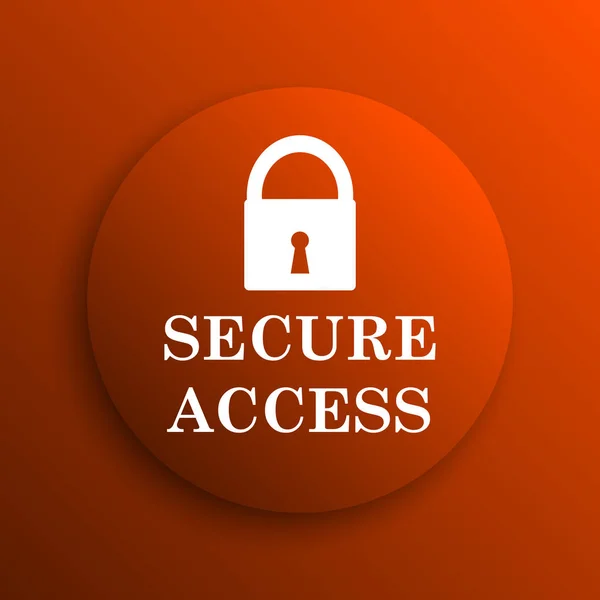 Иконка Защищенного Доступа Кнопка Интернета Оранжевой Заднице — стоковое фото