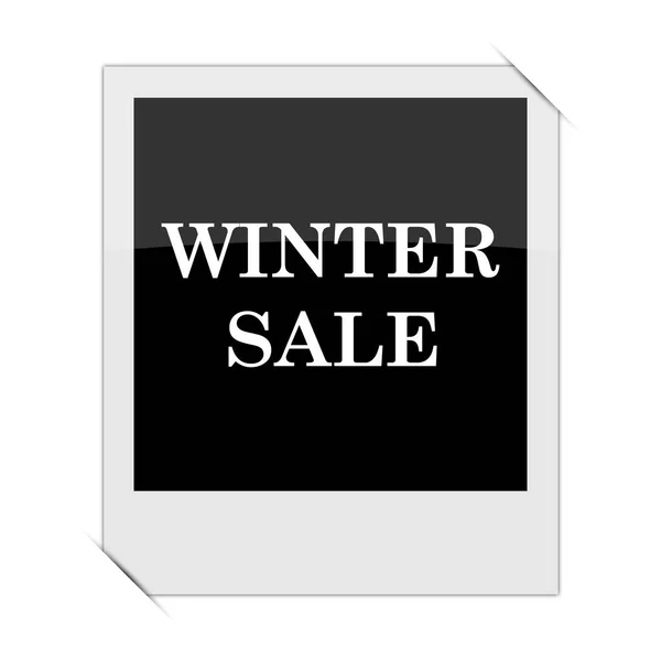 在白色背景照片中的冬季销售图标 — 图库照片