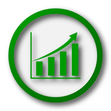 Grafik simgesini. Beyaz arka plan üzerinde Internet düğmesi