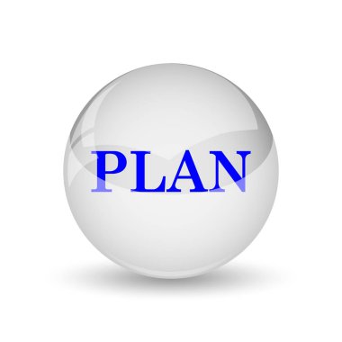 Planı simgesi. Beyaz arka plan üzerinde Internet düğmesi