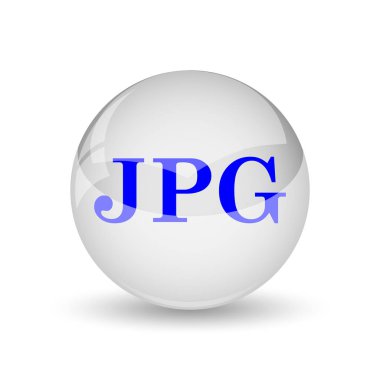 Jpg simgesi. Beyaz arka plan üzerinde Internet düğmesi