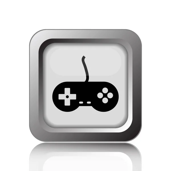 Gamepad Ikona Internet Tlačítko Bílém Pozadí — Stock fotografie