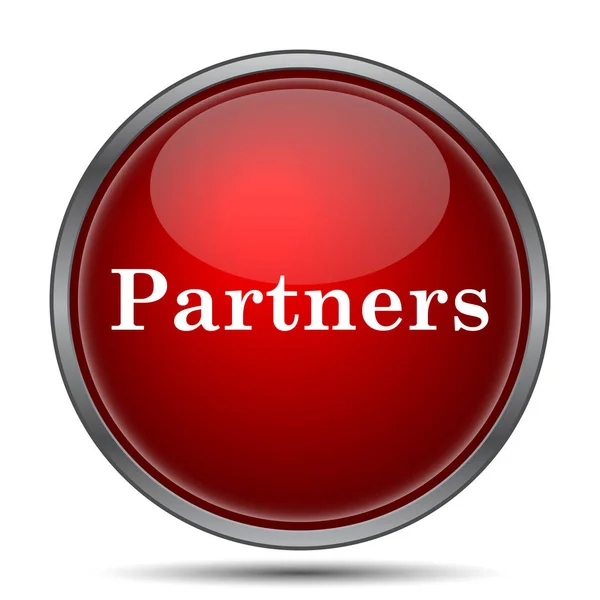 Ikona Partnerów Przycisk Internet Białym Tle — Zdjęcie stockowe