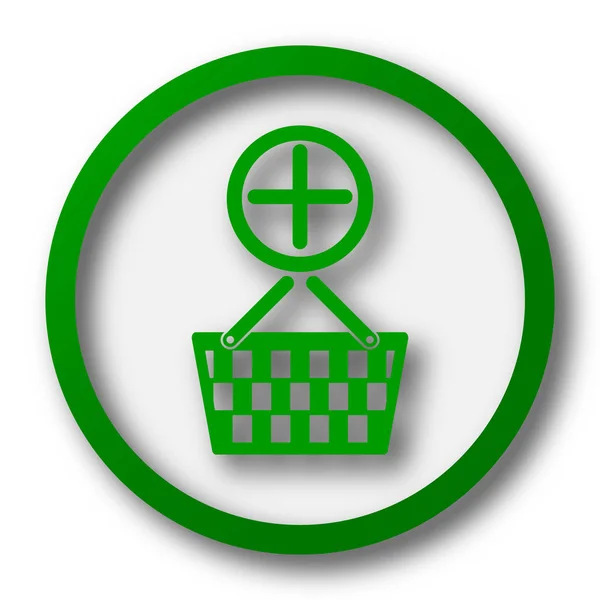 Add Basket Icon Internet Button White Background — Stock Photo, Image