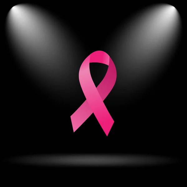 Breast Cancer Bandikon Internet Knappen Svart Bakgrund — Stockfoto