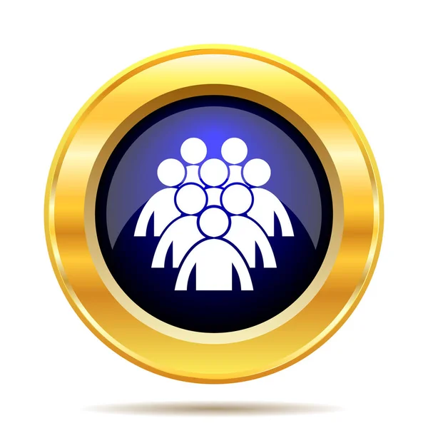 Group People Icon Internet Button White Background — Stock Photo, Image