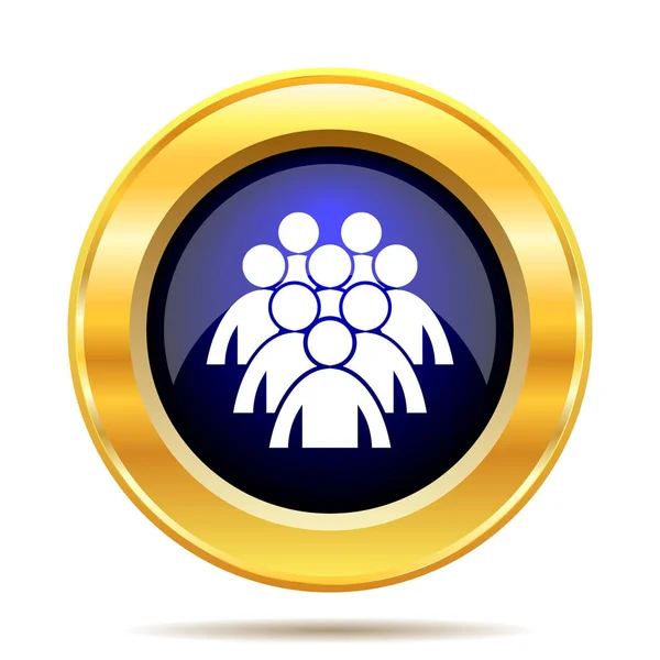 Group of people icon. Internet button on white background