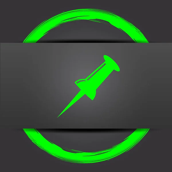 Stift Symbol Internet Taste Mit Grünem Hintergrund — Stockfoto