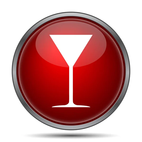 Εικονίδιο Ποτήρι Martini Κουμπί Internet Άσπρο Φόντο — Φωτογραφία Αρχείου