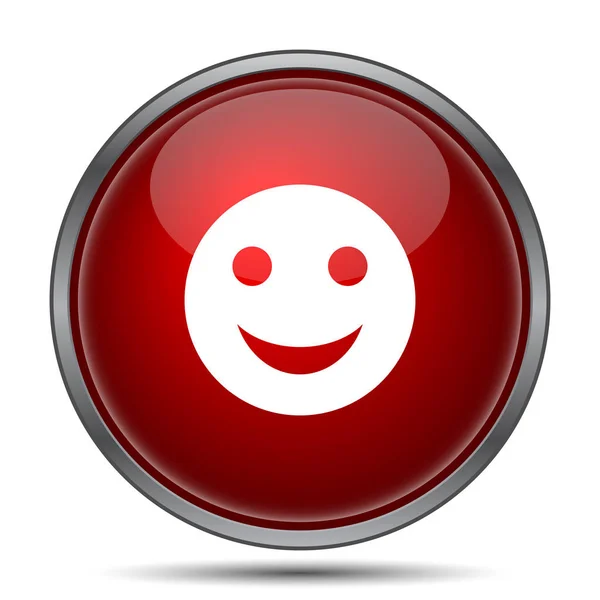 Smiley Icoon Internet Knop Witte Achtergrond — Stockfoto