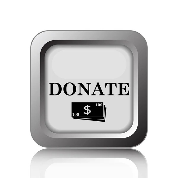 Donar Icono Botón Internet Sobre Fondo Blanco — Foto de Stock