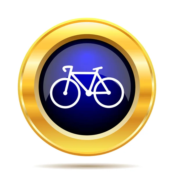 自行车图标 白色背景上的互联网按钮 — 图库照片
